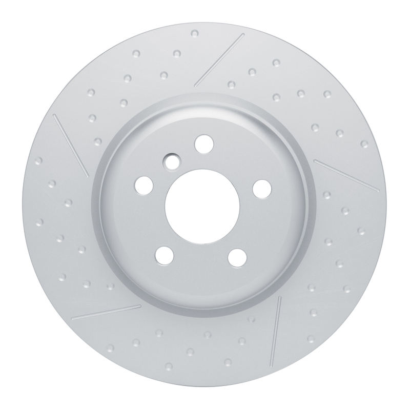 BMW M440iX Brake Rotor (1) - Left Rear - R1 Concepts - GEOSPEC Dimpled & Slotted - `20-`25